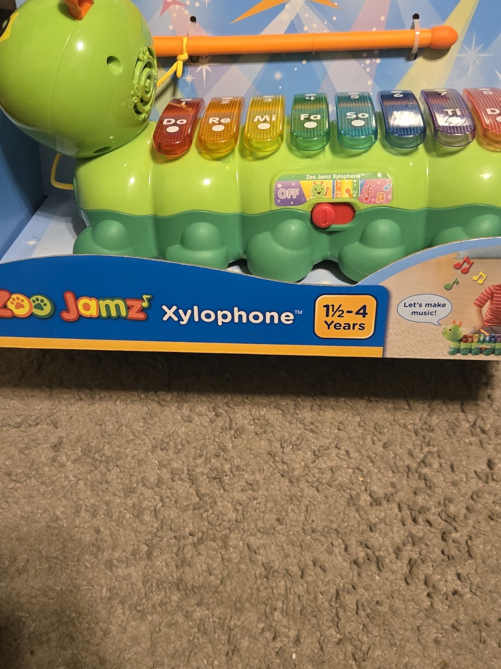 Zoo Jamz Xylophone Toy - Green Caterpillar Musical Learning Toy